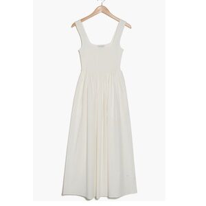 WAYF Women’s Ivory White Smocked Fit & Flare Dress - Sz Medium, NWT